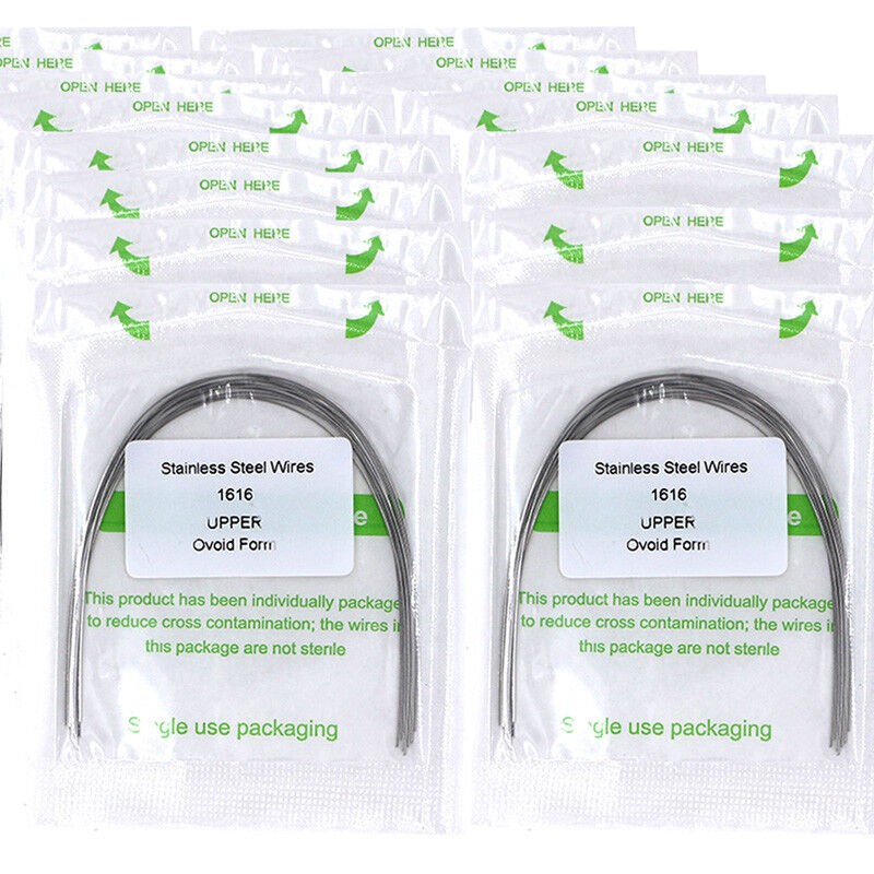 5×Dental Ortho Stainless Steel Rectangular Arch Wire Ovoid Form 16×16 Upper