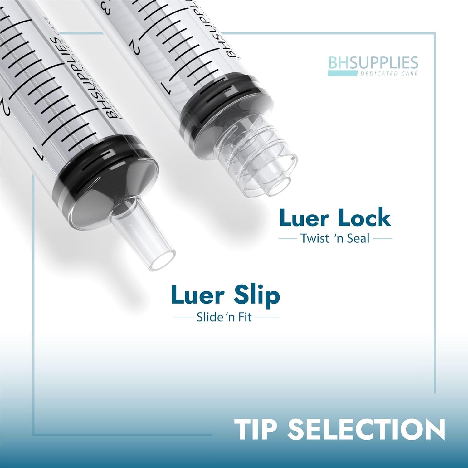 BH Supplies 1ml Luer Lock Tip Syringes (No Needle) – Sterile, Individually…