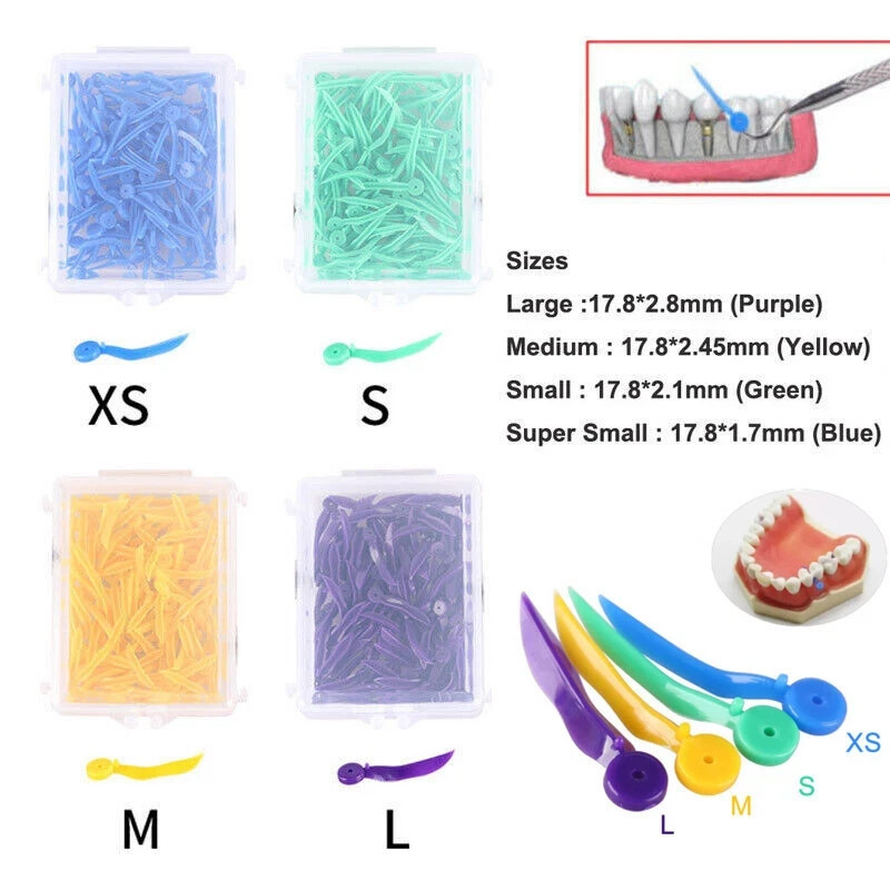 100 Pcs/Box Disposable Dental Dentistry Plastic Wedge With Holes Refill Wedges