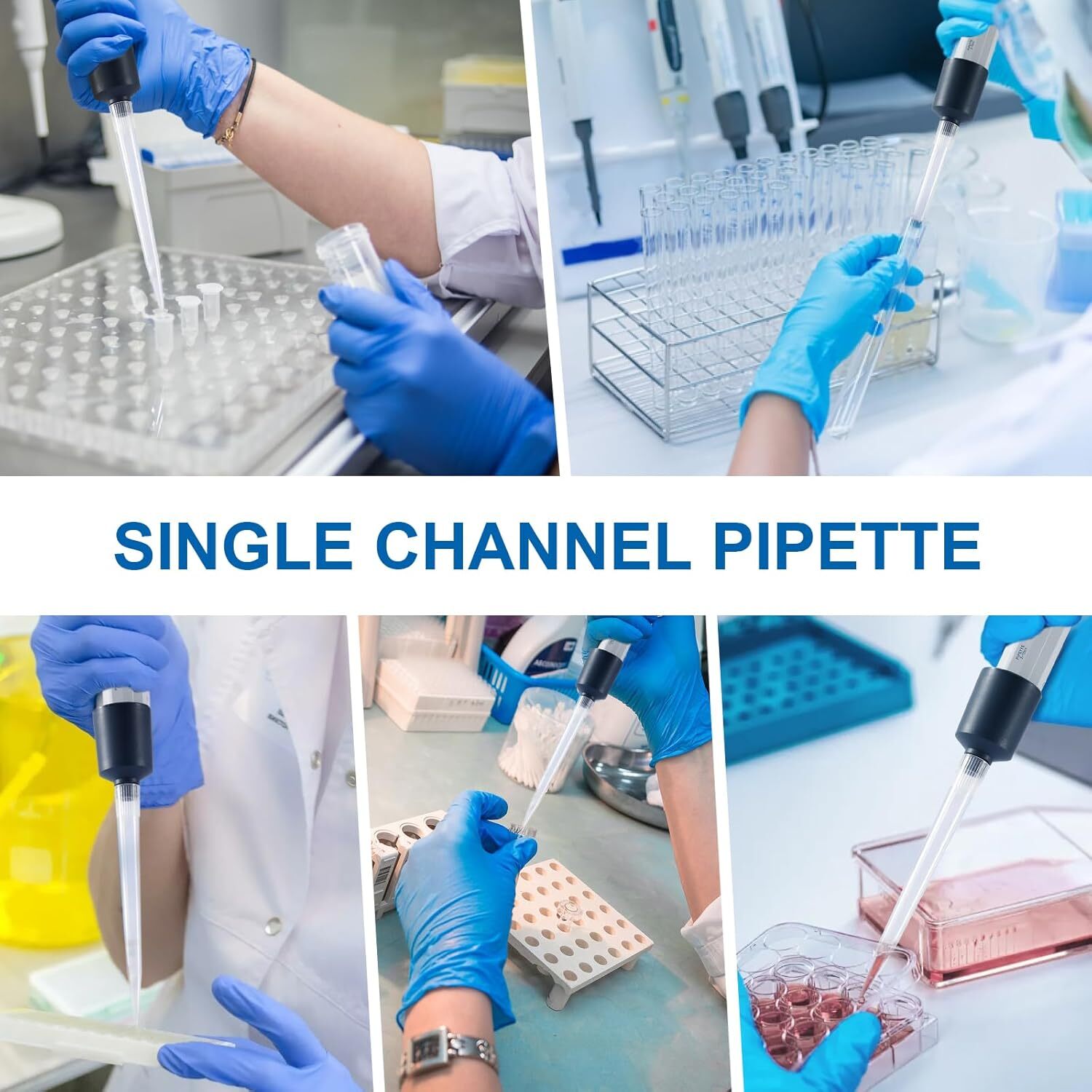 1-10ml Single-Channel Adjustable Pipettes Manual Micropipette High Accurate USA