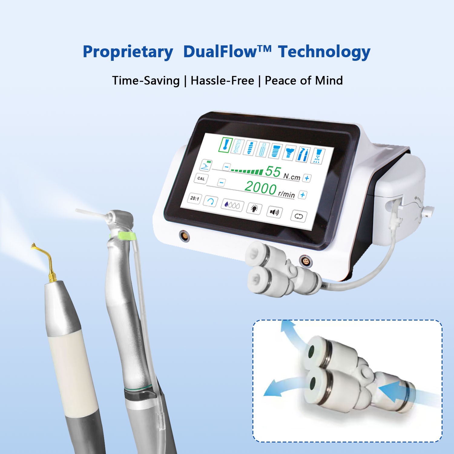 Dental LED Touch Screen Oral Piezosurgery & Electric Implant Motor System