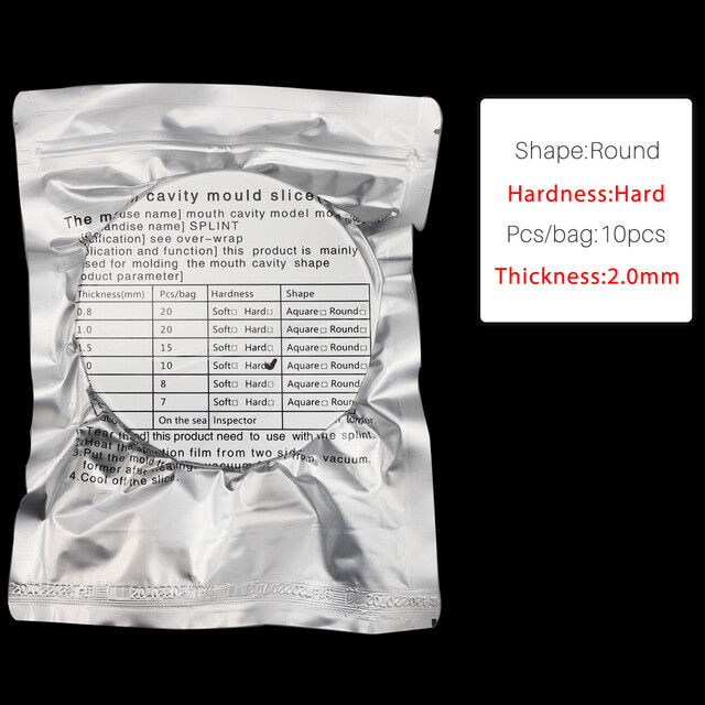 Dental Thermoforming Material Round Hard Vacuum Forming Sheet Splint 2.0mm USA