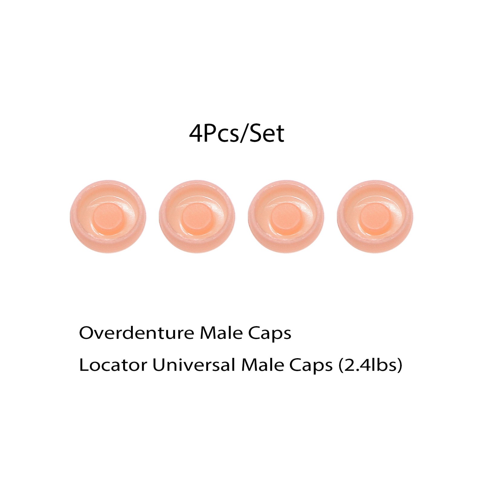 Overdenture Abutment Removable Locat or Male Caps Retentive Cap 2.4 lbs 4pcs/set