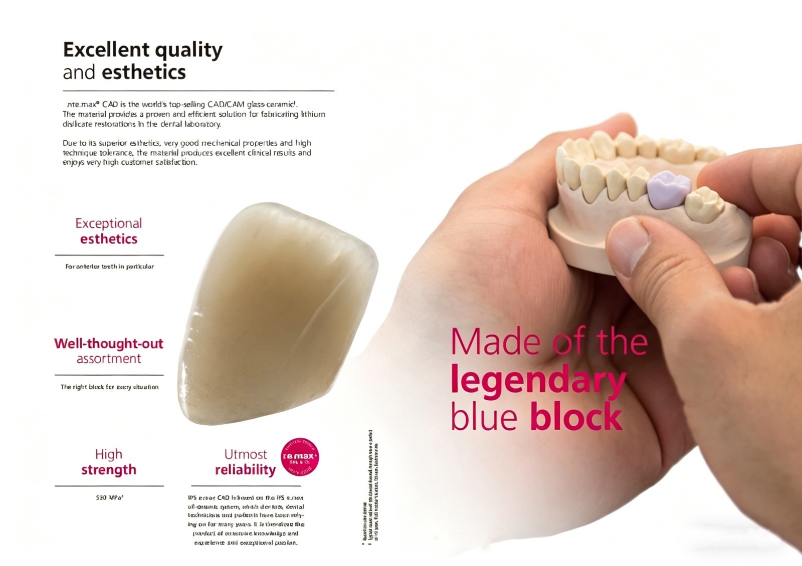 Dental Emax CAD/CAM CEREC Block Glass Ceramic Lithium Disilicate Blocks All Size