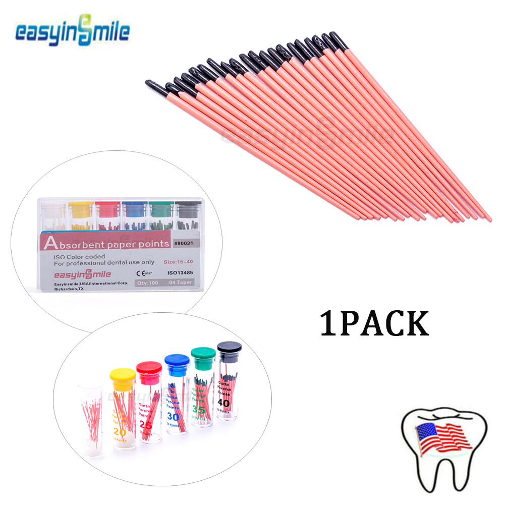 Endodontic Gutta Percha Point Taper 02/04/06 GP Points for Dentistry Bottle Pack