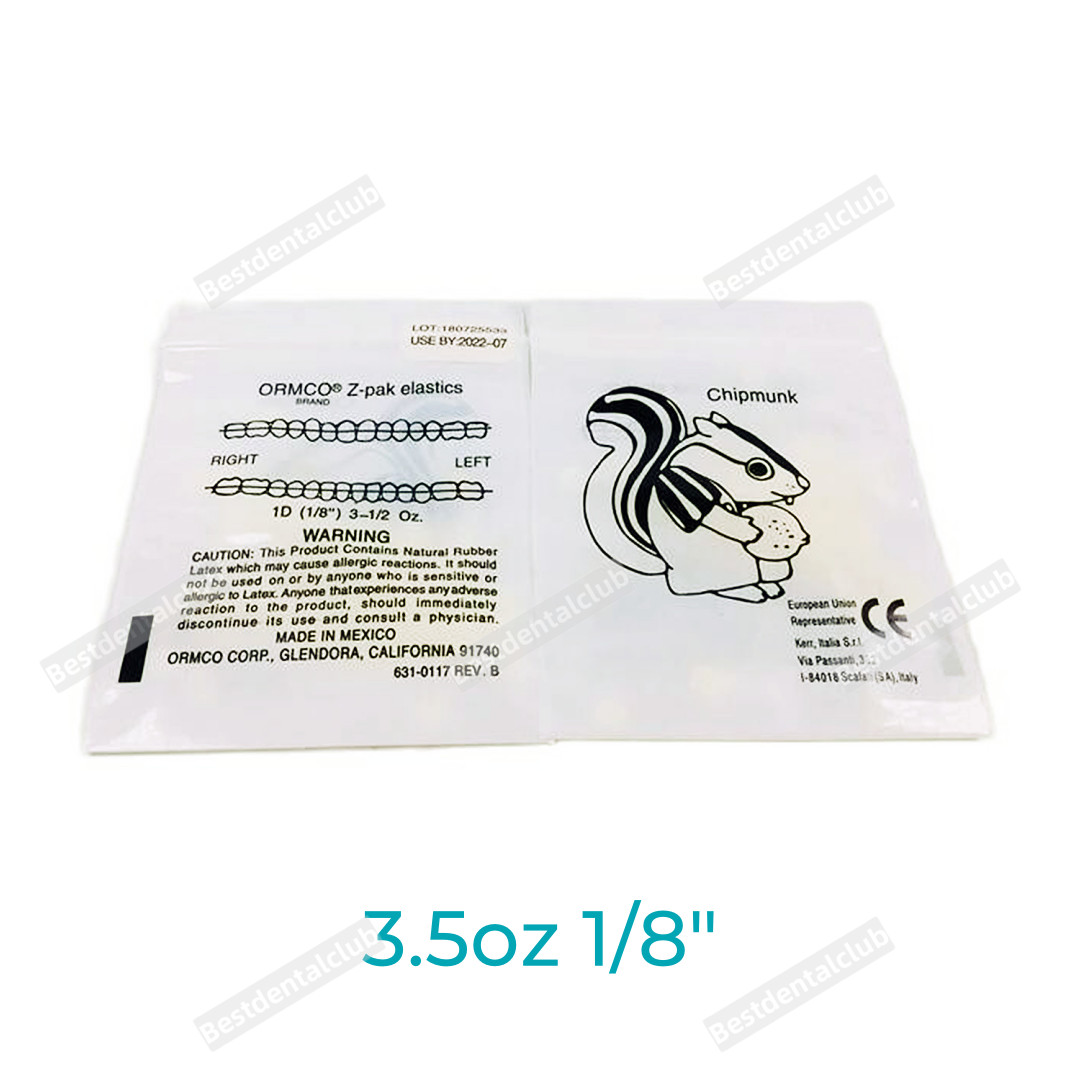 Dental Orthodontic Rubber Bands Super Elastics Latex Braces Yellow Color 3.5 oz
