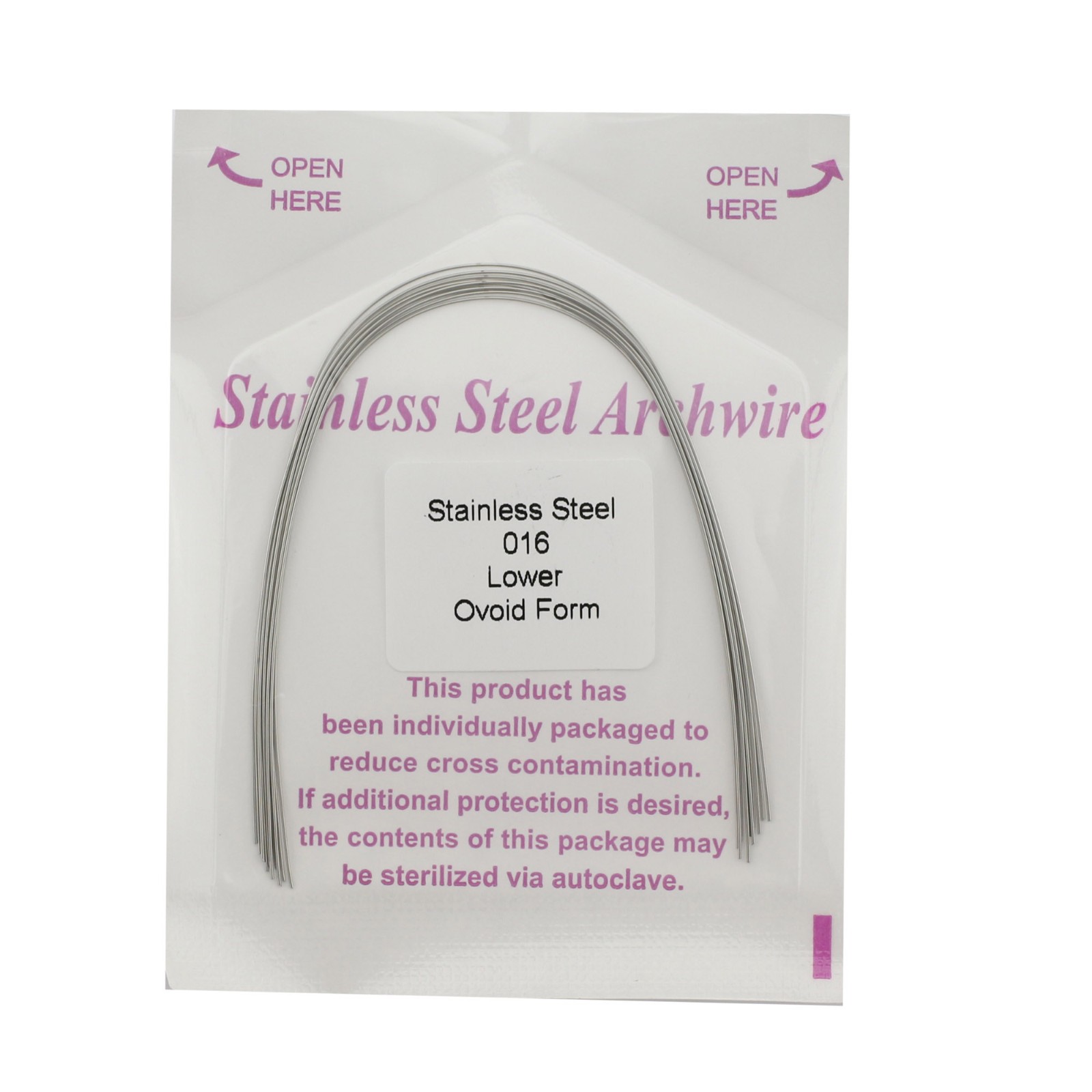 100pcs Dental Orthodontic Stainles Steel Arch Wire Round/Rectangular Ovoid Wires