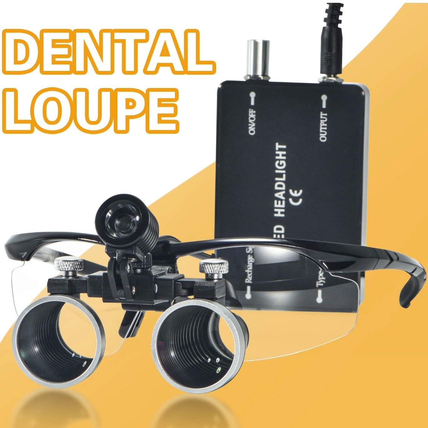 3.5X-420 Dental Binocular Loups Clip-on Magnifying Loupe for Glasses US/EU Plug