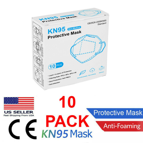 10 PCS KN95 Disposable Face Mask Mouth Cover Protective Respirator K N95