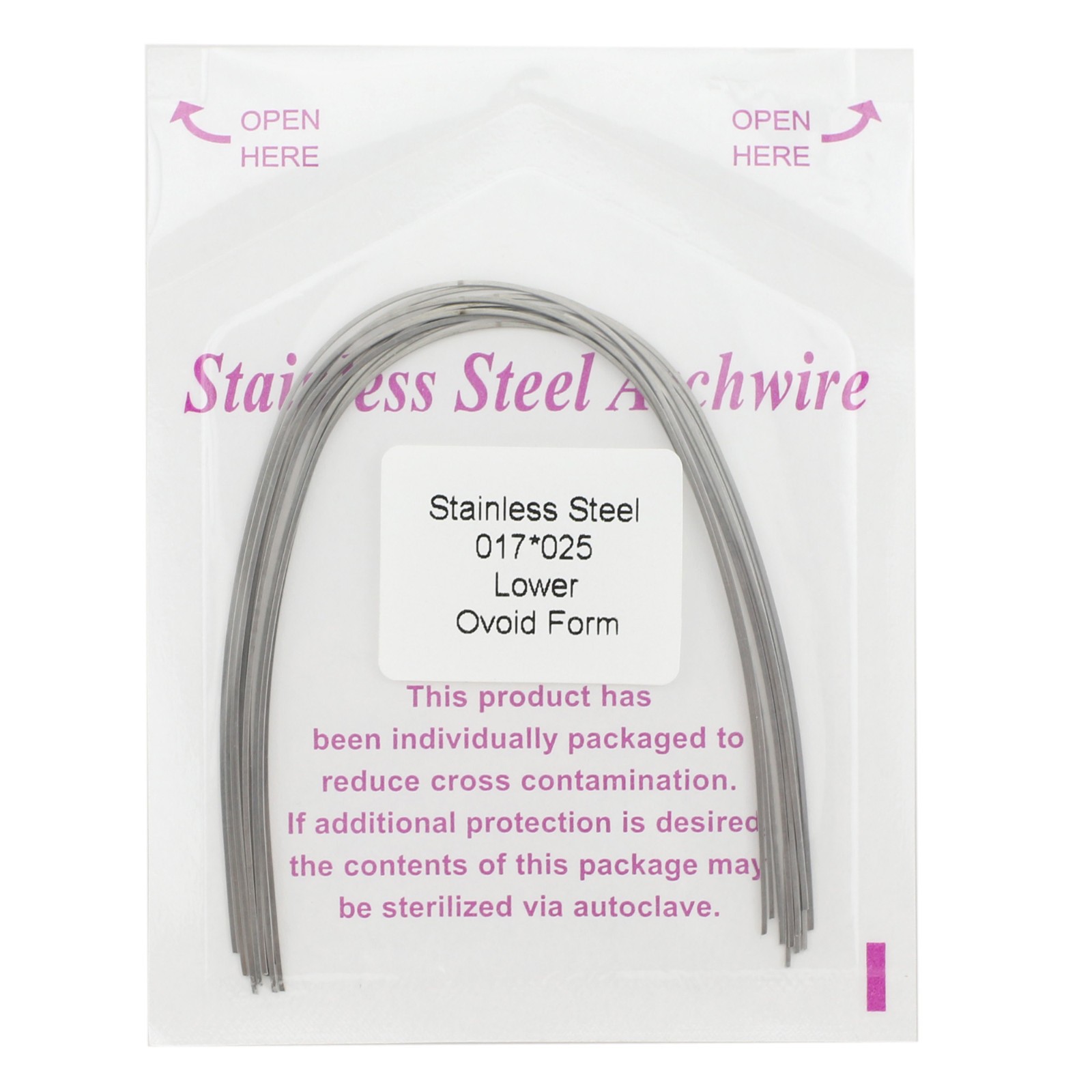 Dental Orthodontic Stainless Steel Arch Wire Rectangular Archwire Ovoid Natural
