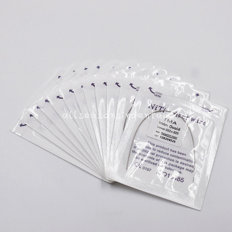 1-100Pcs Dental Orthodontic TMA Arch Wire Ti-Mo-Alloy Rectangular Ovoid/Natural