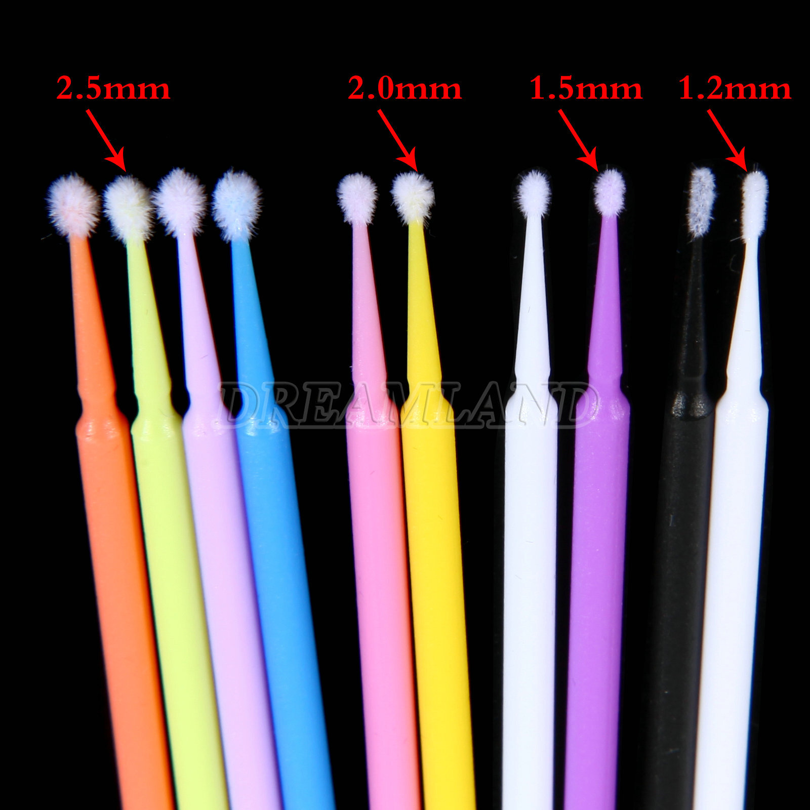 100Pcs Sale Swabs Disposable Mini Applicator Brush Stick Eyelash Extension Eye