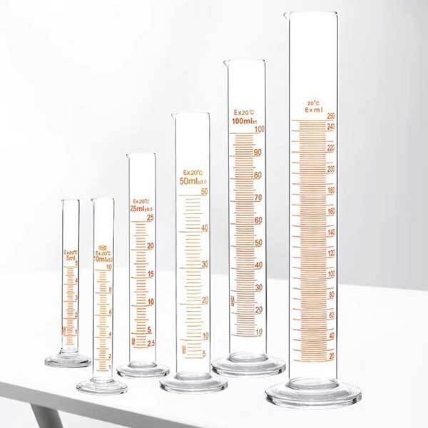 Wholesale 5ml-1000ml Transparent Measuring Cylinder with Stopper Lab Glassware