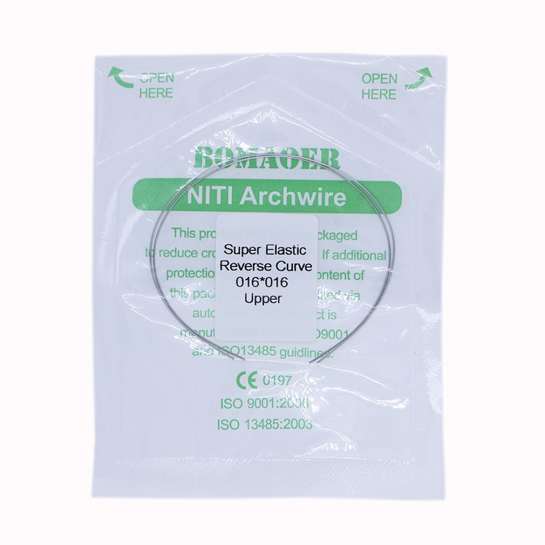 50×Dental Orthodontic Niti Rectangular Arch Wires Reverse Curve 16×16 Upper