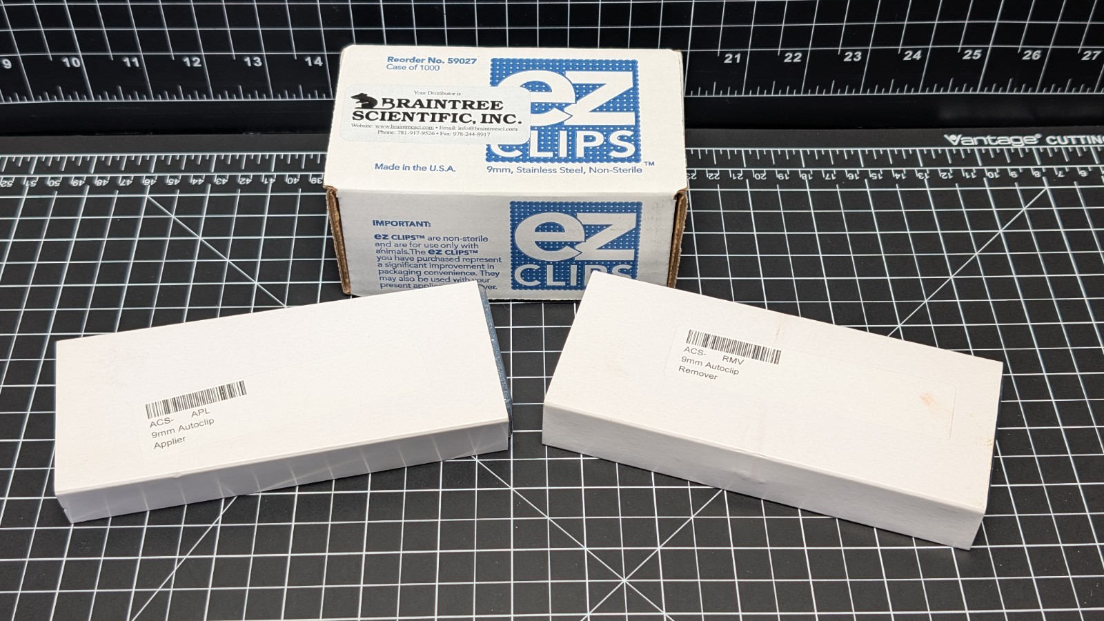 Braintree ACS-KIT: Stoelting 9mm AutoClip EZ Clips Animal Wound Suture Staples