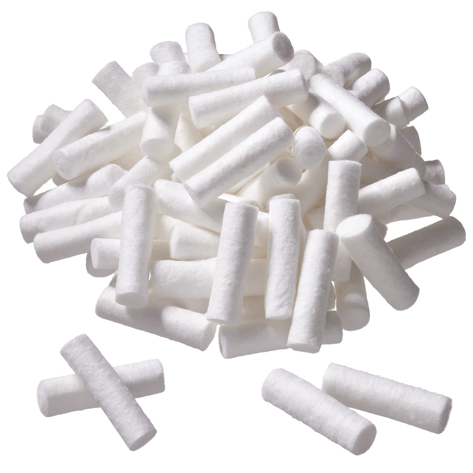 100 Dental Cotton Rolls, 1.5 Inch Nosebleed Plugs for Kids or Adults – Extra…