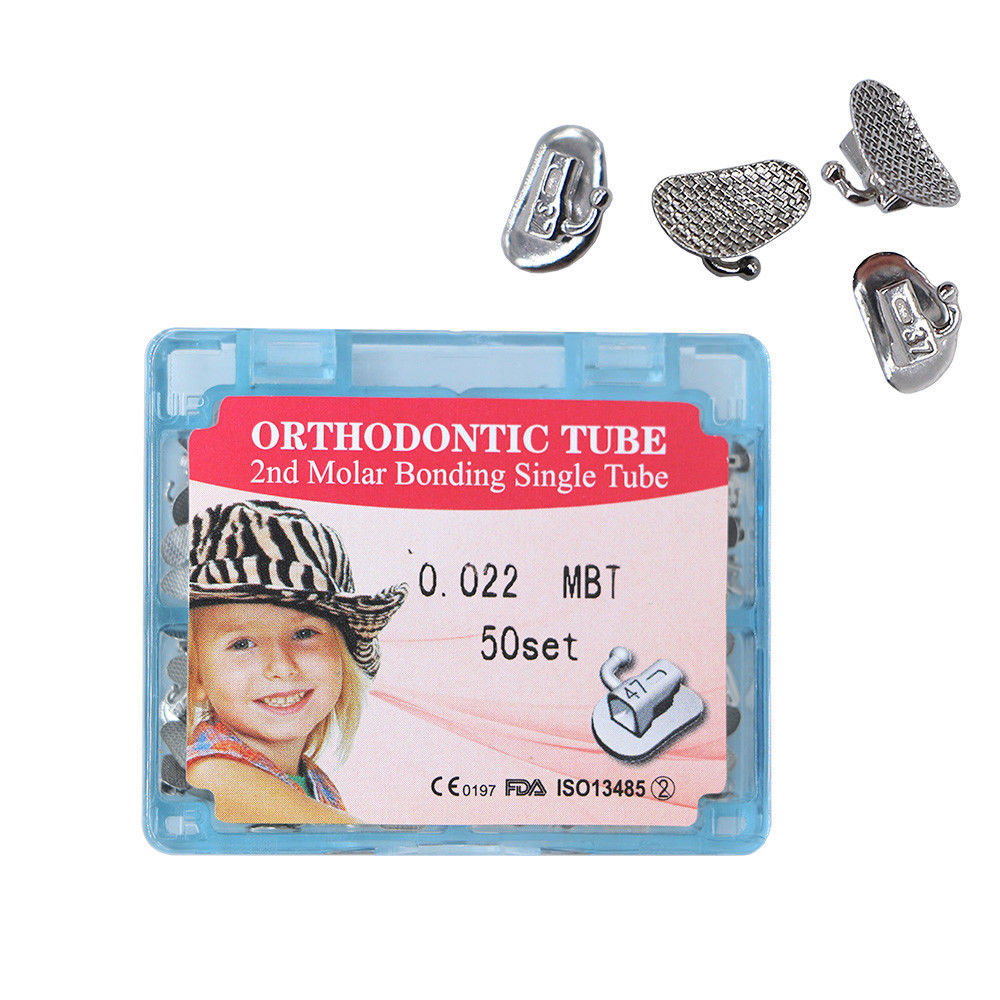 Dental Orthodontic Buccal Tube 2nd Molar Bonding Tube 022 MBT 50 Set/box