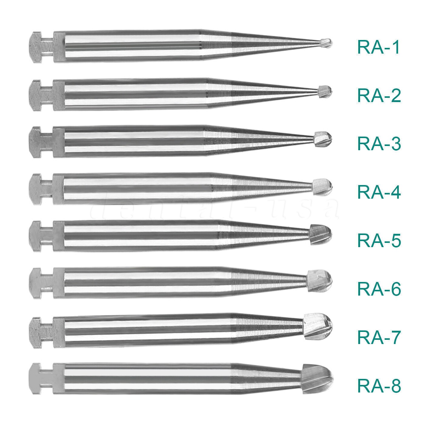 RA #1-8 round carbide bur for slow speed latch type Dental #1-8 RA/LA