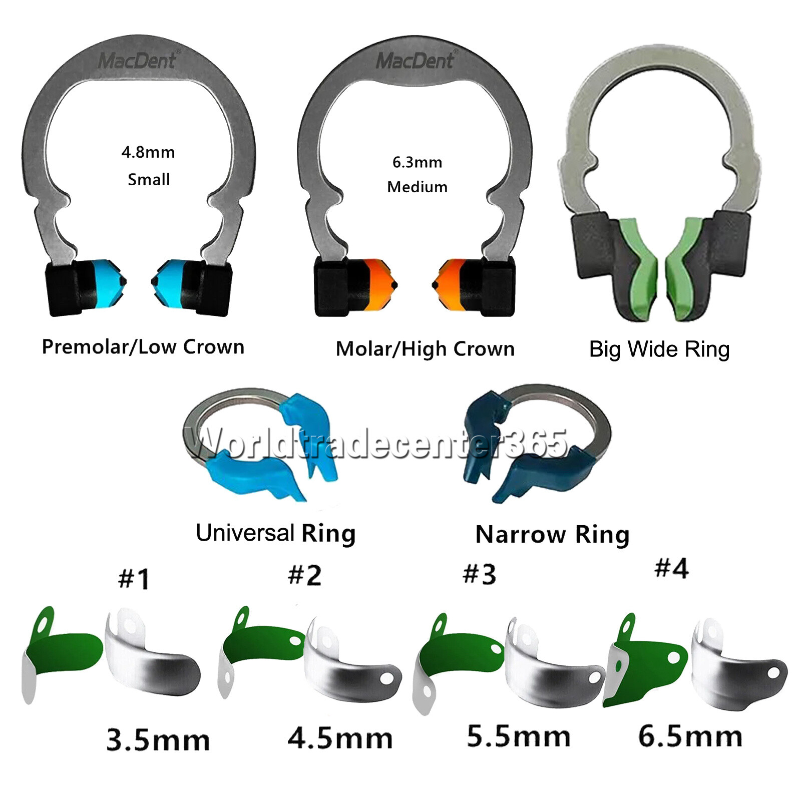 Dental Matrix Bands Ring Sectional Matrice Clamp Fit Garrison Palodent V3 System