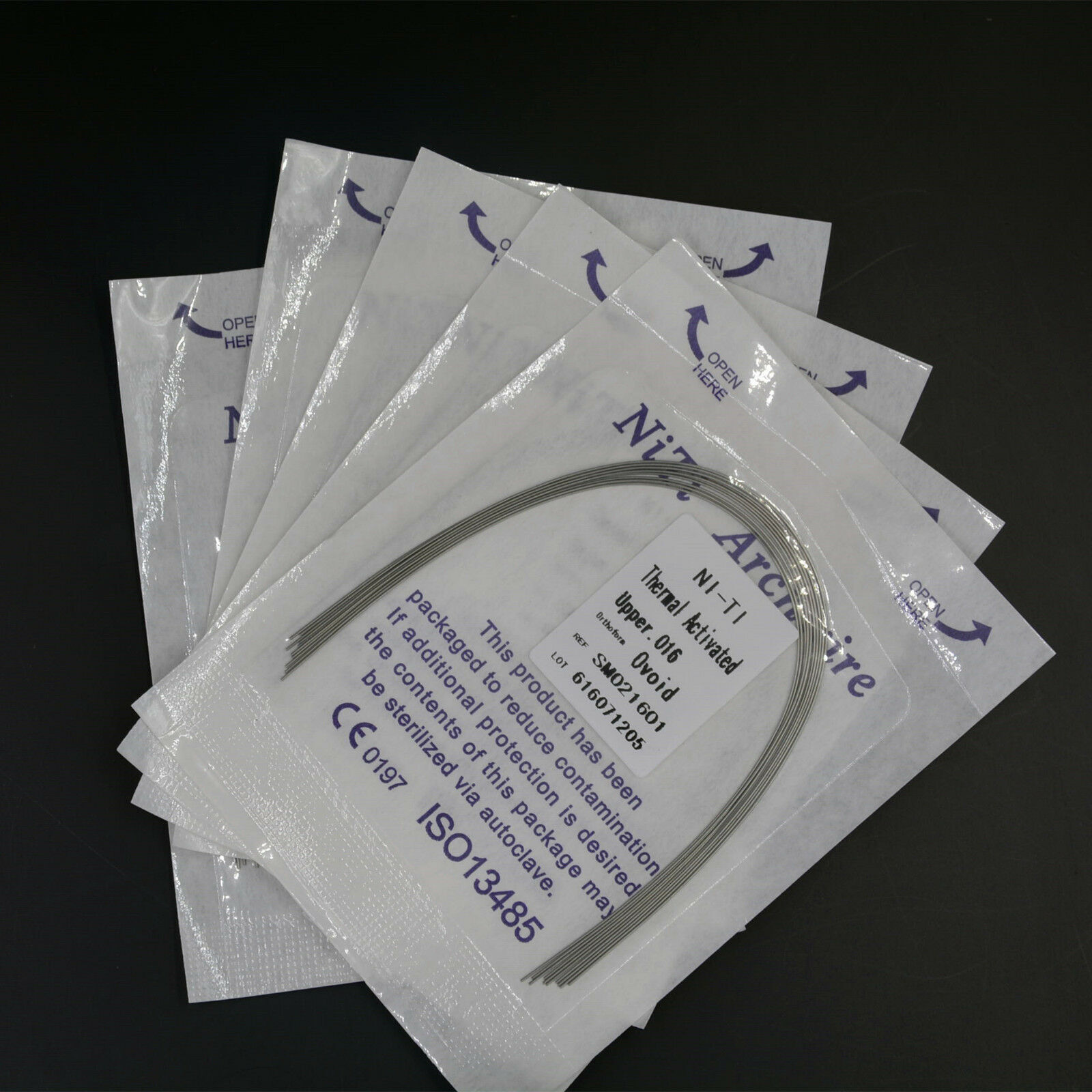 Dental Orthodontic Thermal Activated Archwires Niti Arch Wire Ovoid Natural Form