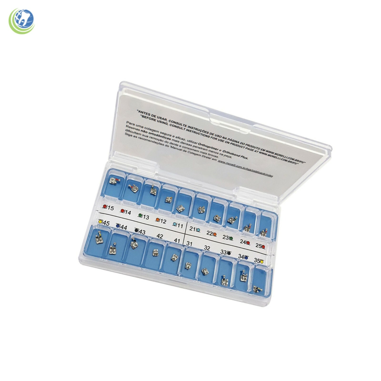 BRACKETS CASE ROTH MAX 0.22 MORELLI 1015905 Orthodontic USA seller