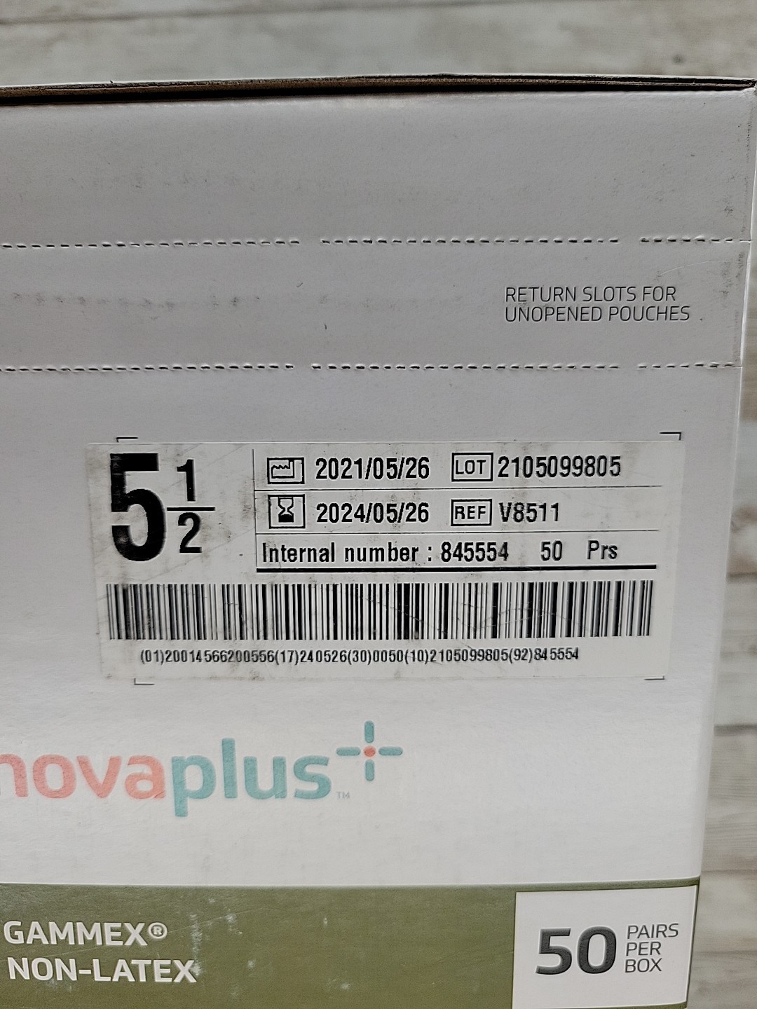 Gammex NovaPlus Non-Latex Surgical Gloves *1 Box 50 Pair* Size: 5.5 *See Date*