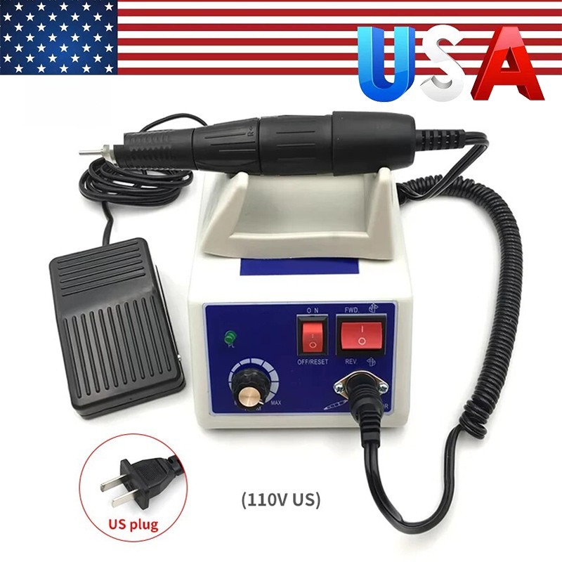Dental Lab MARATHON-III Electric Micromotor +Contra Angle Straight Handpiece Kit