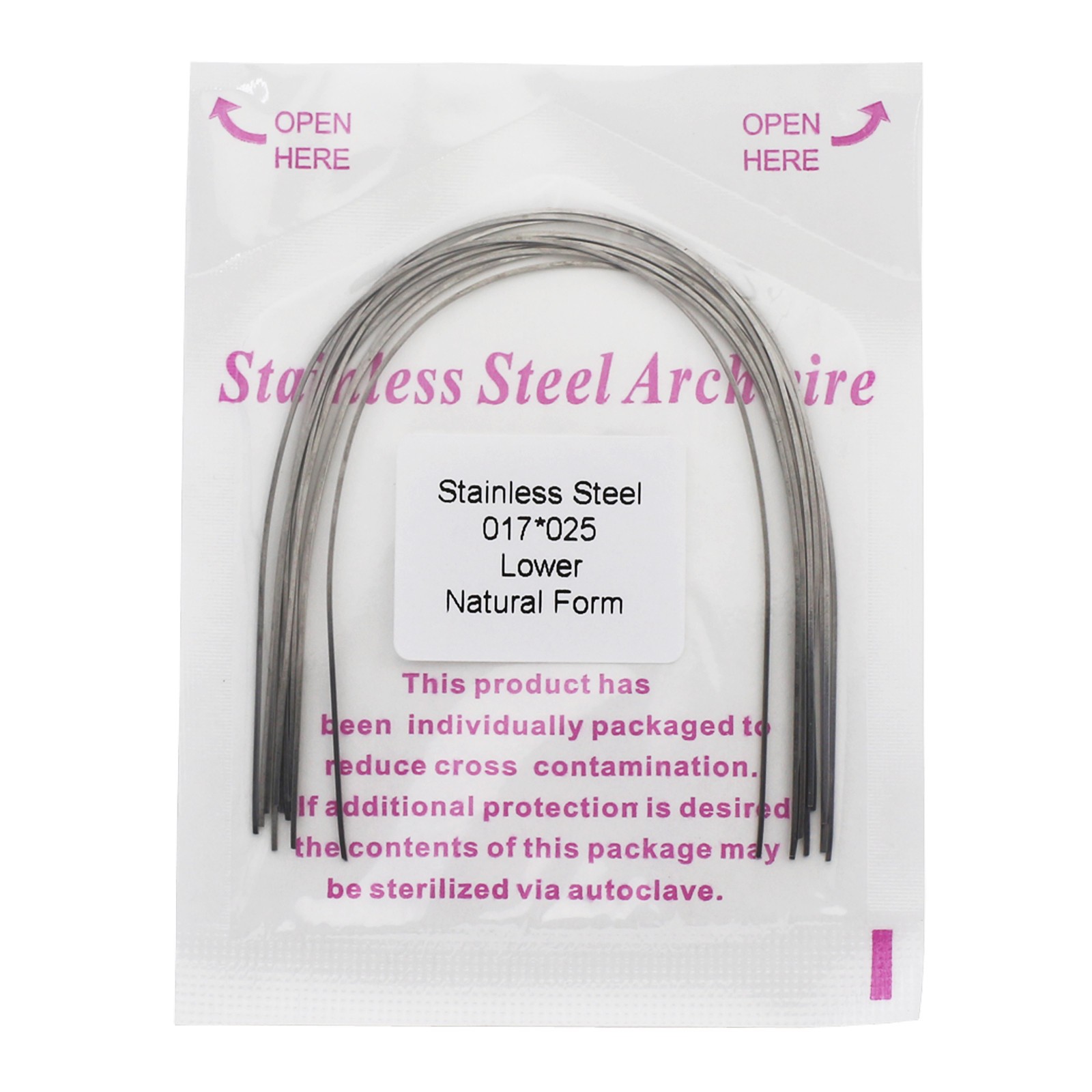 Dental Orthodontic Stainless Steel Arch Wire Rectangular Archwire Ovoid Natural