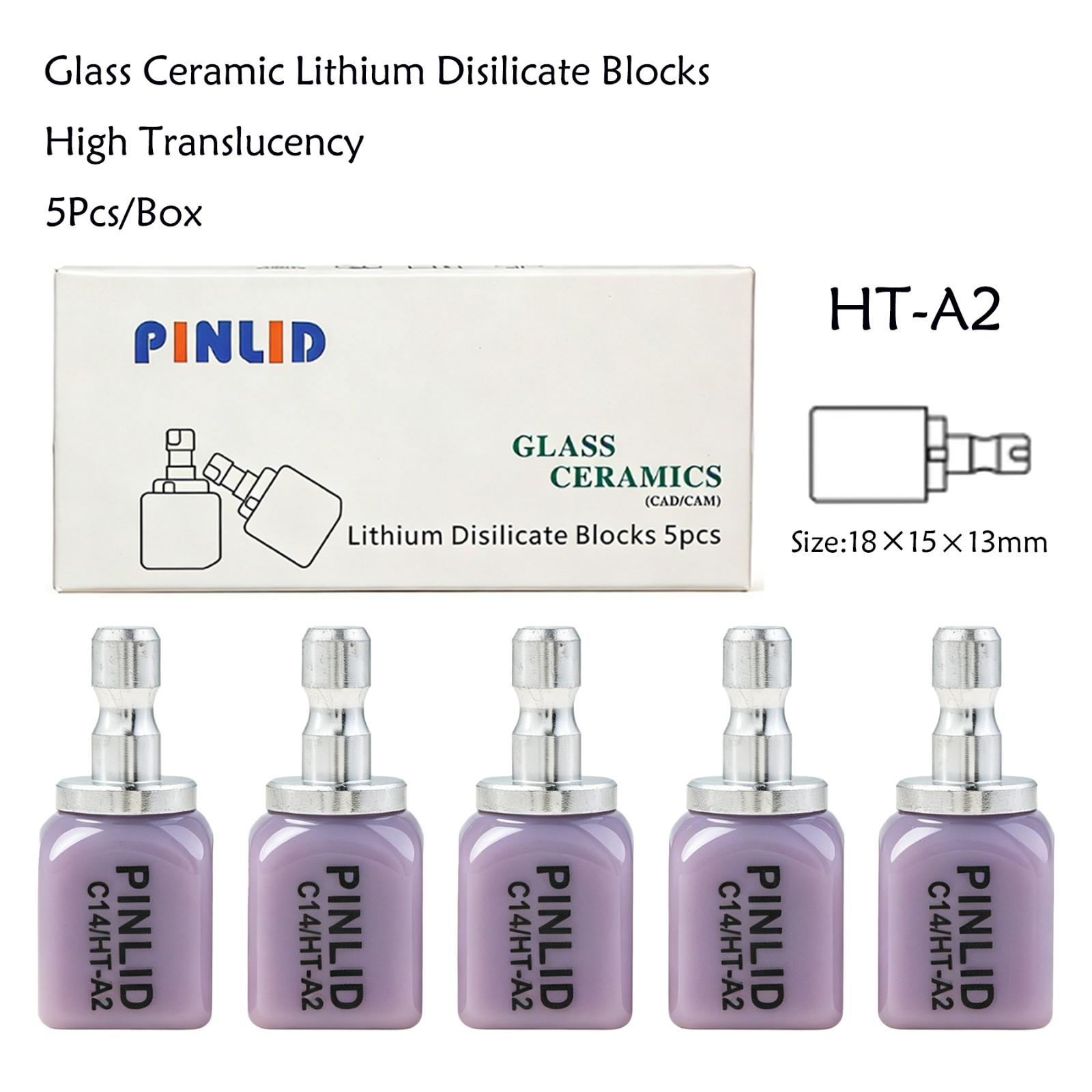 Dental C14 Glass Ceramic Block HT LT Emax Lithium Disilicate for CEREC CAD/CAM