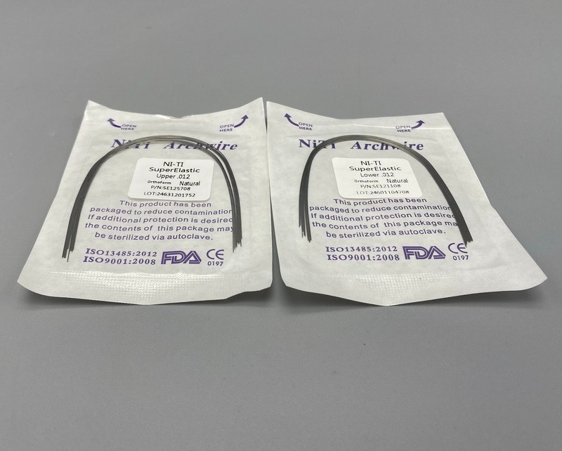 Dental Orthodontic Arch Wire Super Elastic Niti Round Rectangular Natural Form