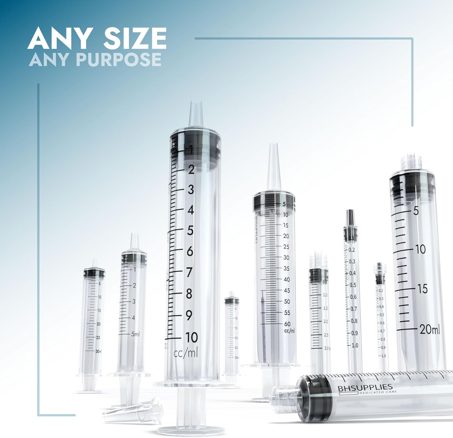 BH Supplies 1ml Luer Lock Tip Syringes (No Needle) – Sterile, Individually…