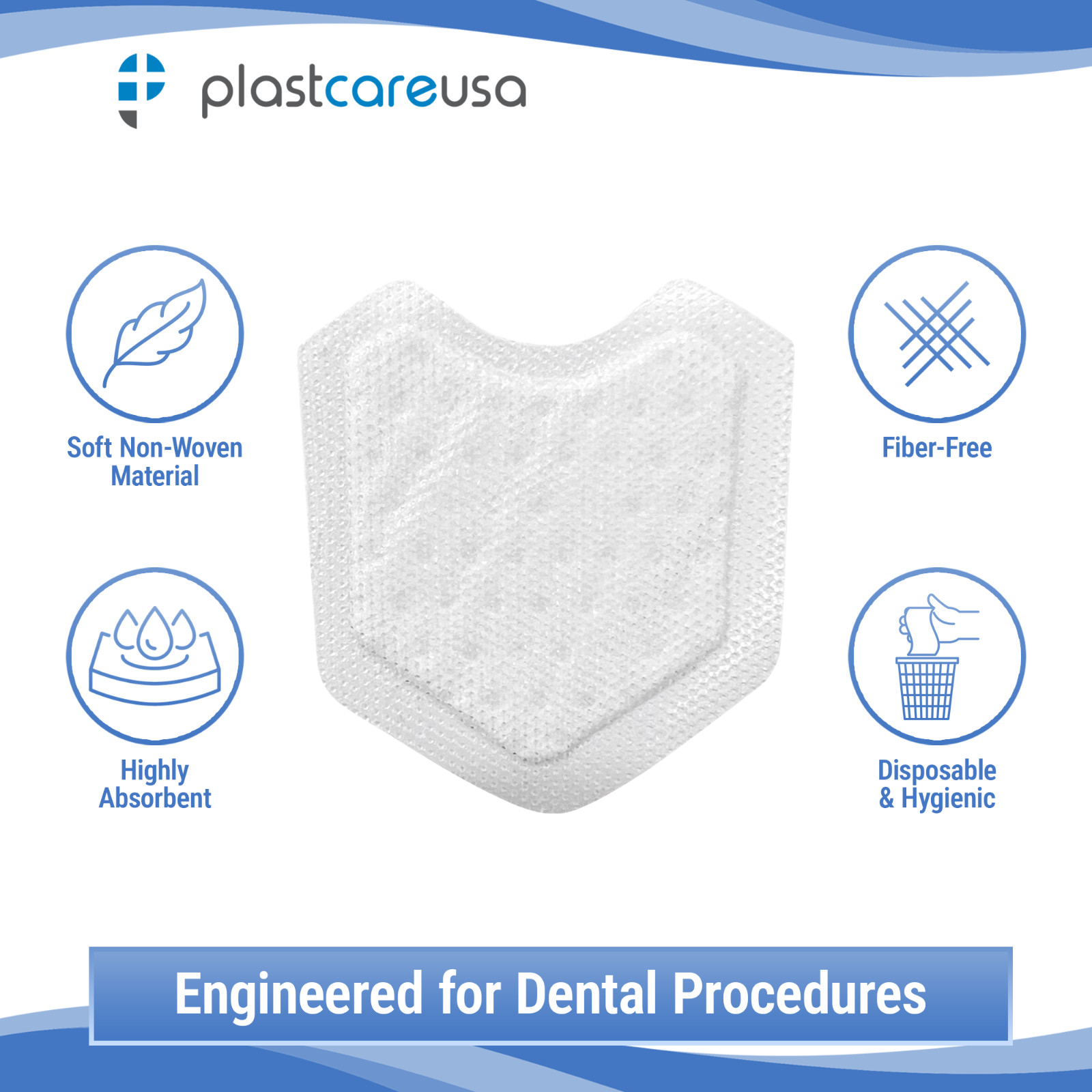 100 Large Dry Corners Angles, Soft Dental Pads Absorbent Saliva Moisture Control