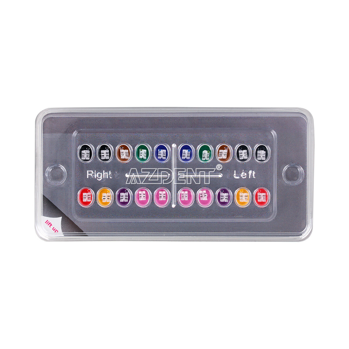 Dental Orthodontic Sapphire Clear Ceramic Braces Brackets MBT.022 Hooks 3 4 5