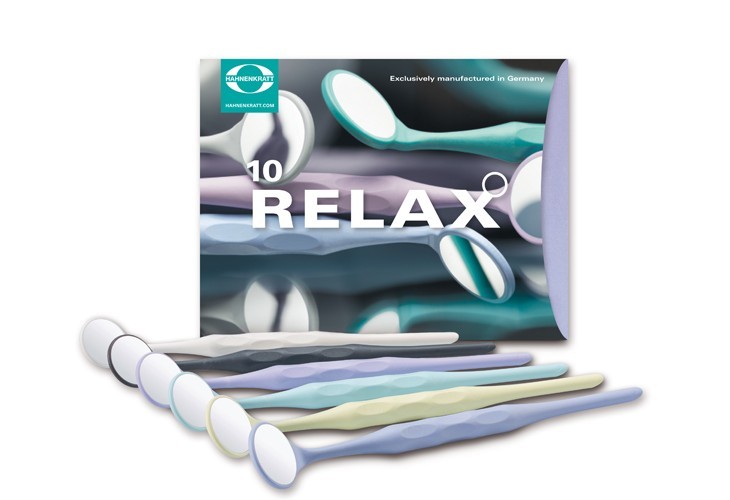 Hahnenkratt Relax FS Rhodium Mouth Mirror #5 Assorted Pack Of 10 (7110)