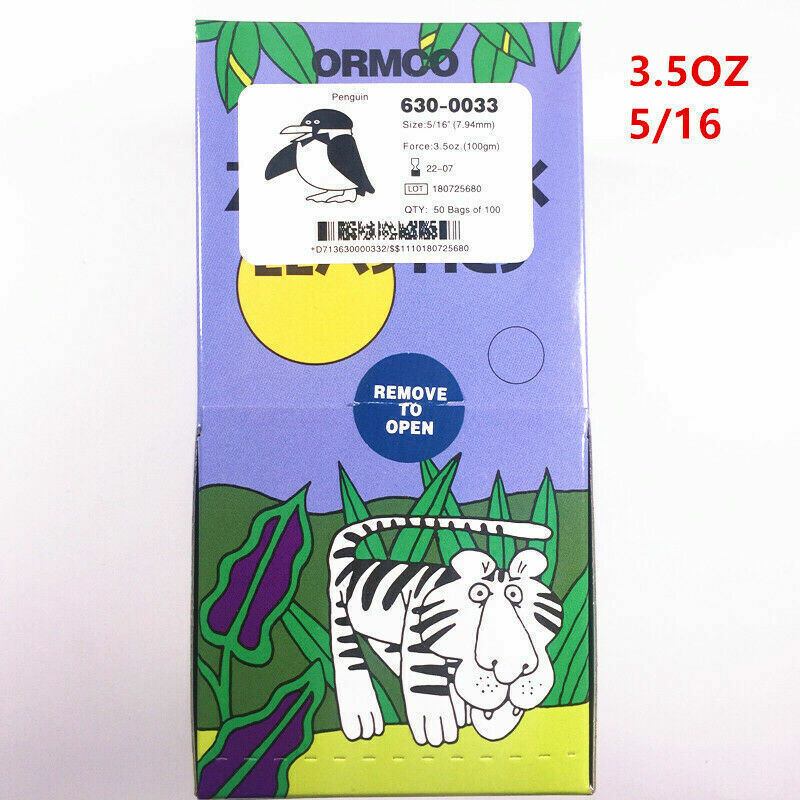 ORMCO Zoo Dental Orthodontic Elastics Rubber Bands Ties 3.5OZ For Ortho Bracket
