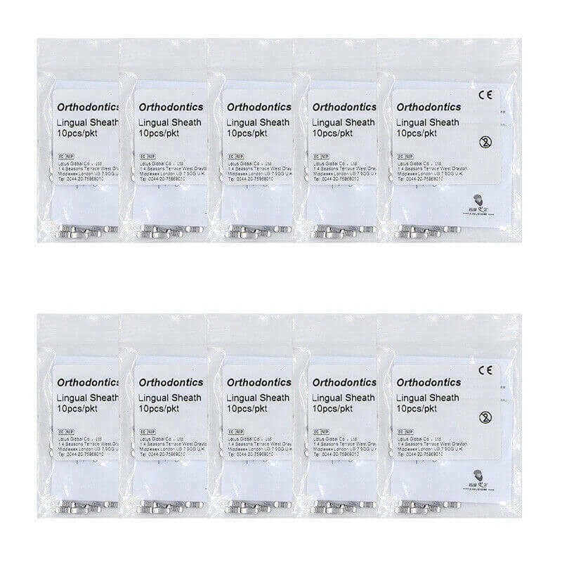 10kits Dental Orthodontic Stainless steel Lingual Sheath without hook 10pc/kit
