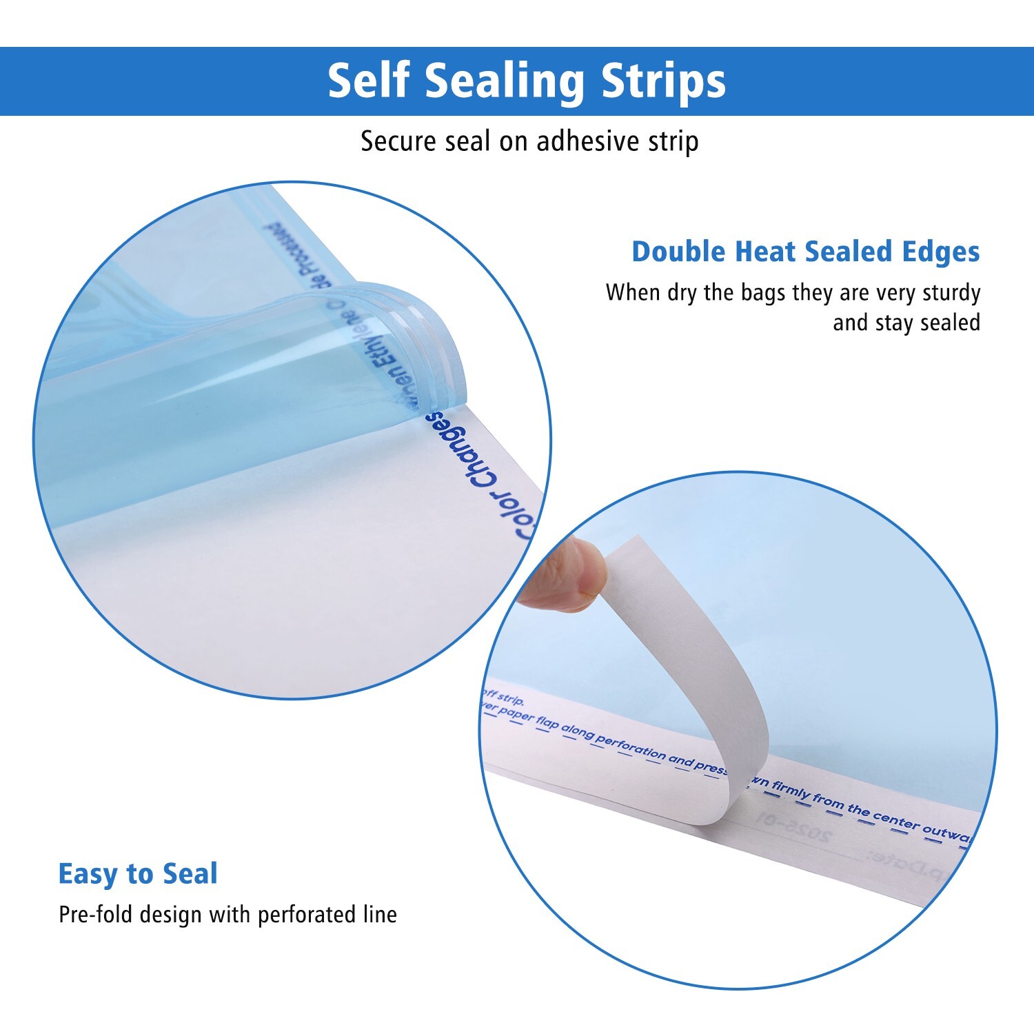 OneMed Self-Sealing Sterilization Pouches 2.25″x5″ Medical Sterile Bags 200/Box