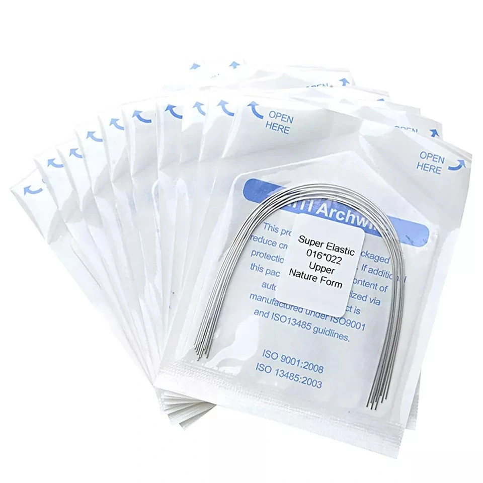 10-100x Dental Ortho Arch Wire Niti Super Elastic Round Rectangular Natural Form