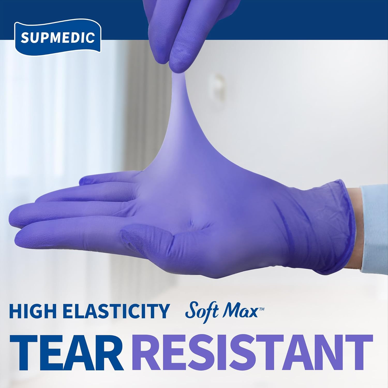 Nitrile Exam Gloves, Powder-Free Latex-Free Food Safe Cleaning First Aid Disposa