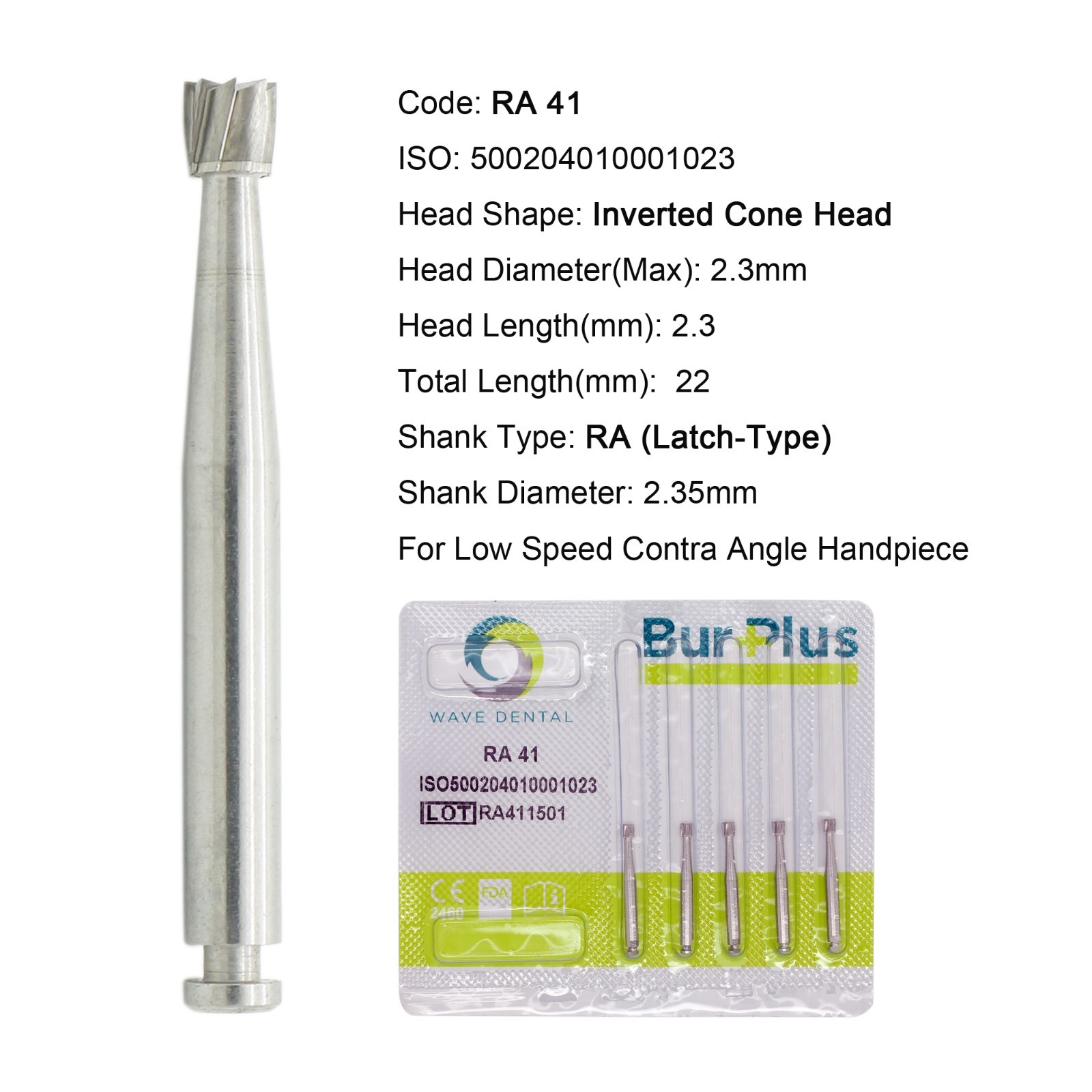 WAVE Dental Latch Carbide Burs Surgical RA SURG Round RA 2 4 6 8 557 Slow Speed