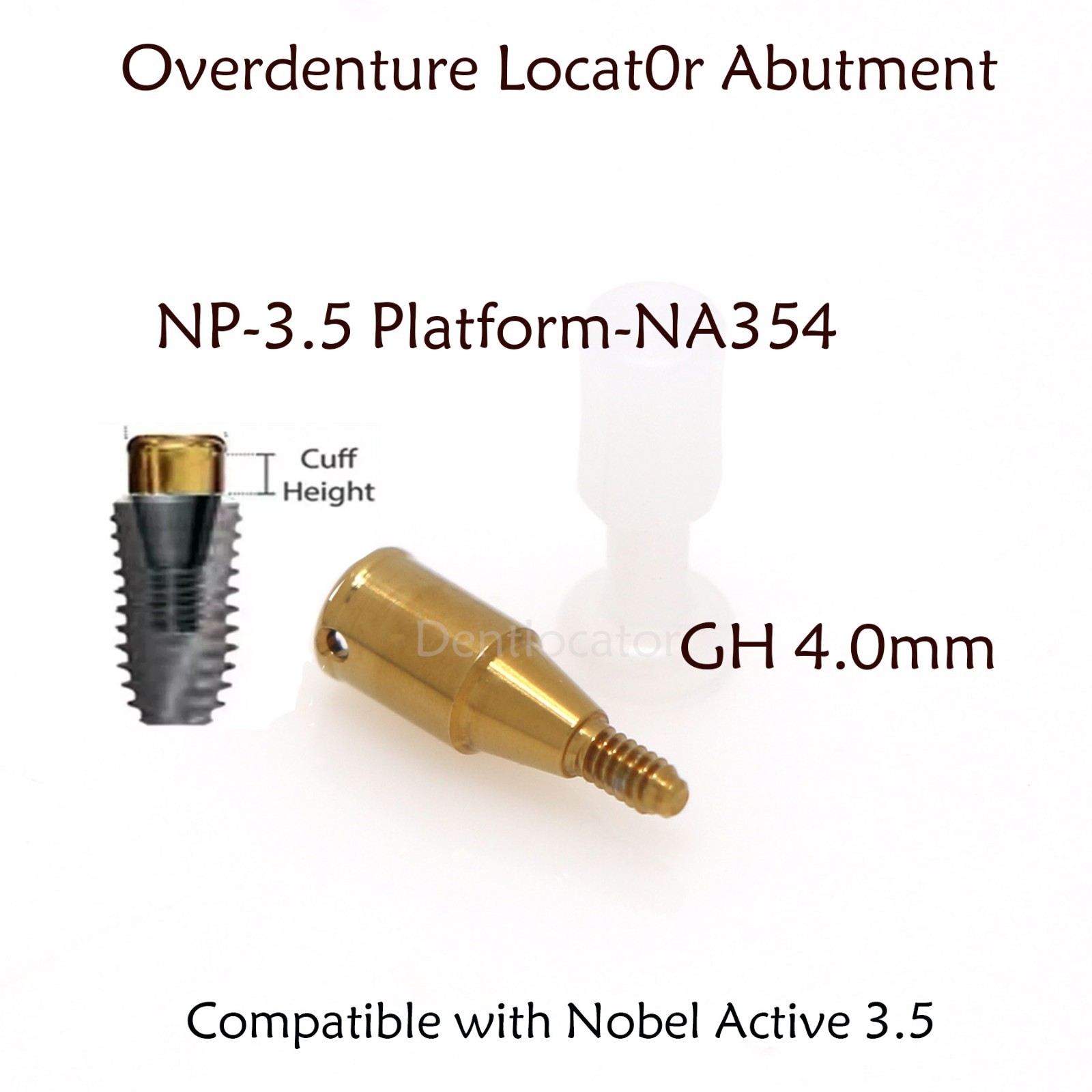 Locator Abutment for Nobel Active Biocare Conical Connection NP/RP 1-5mm Height