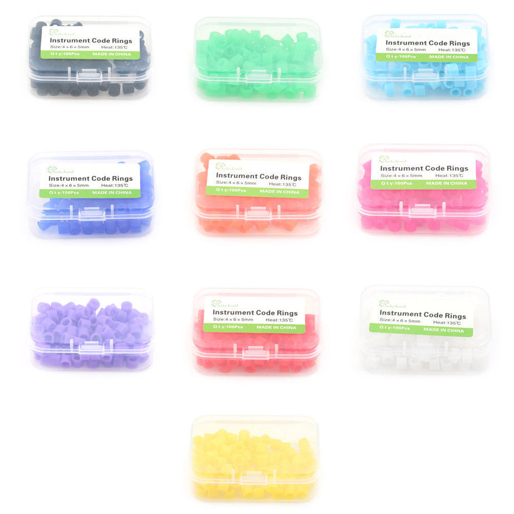 100 Pcs/Box Small Dental Orthodontic Silicone Instrument Color Code Rings Bands