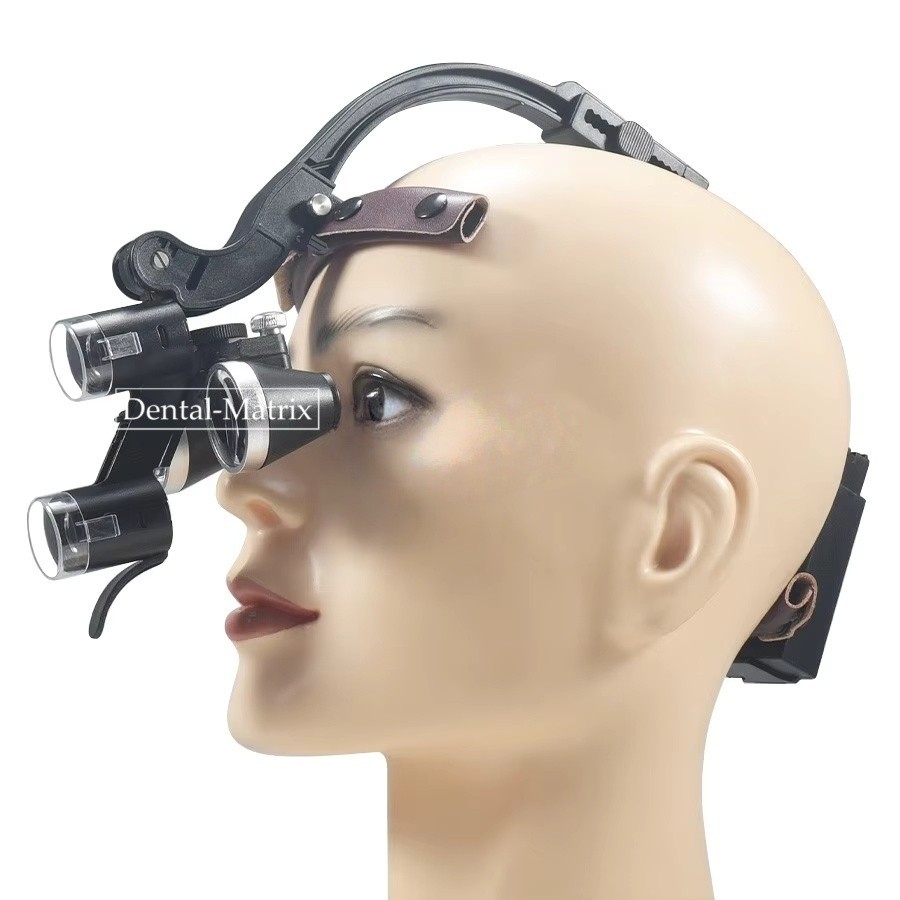 2.5x 3.5x Medical Dental Binocular Loupes Headband Magnifier LED Headlight US/EU
