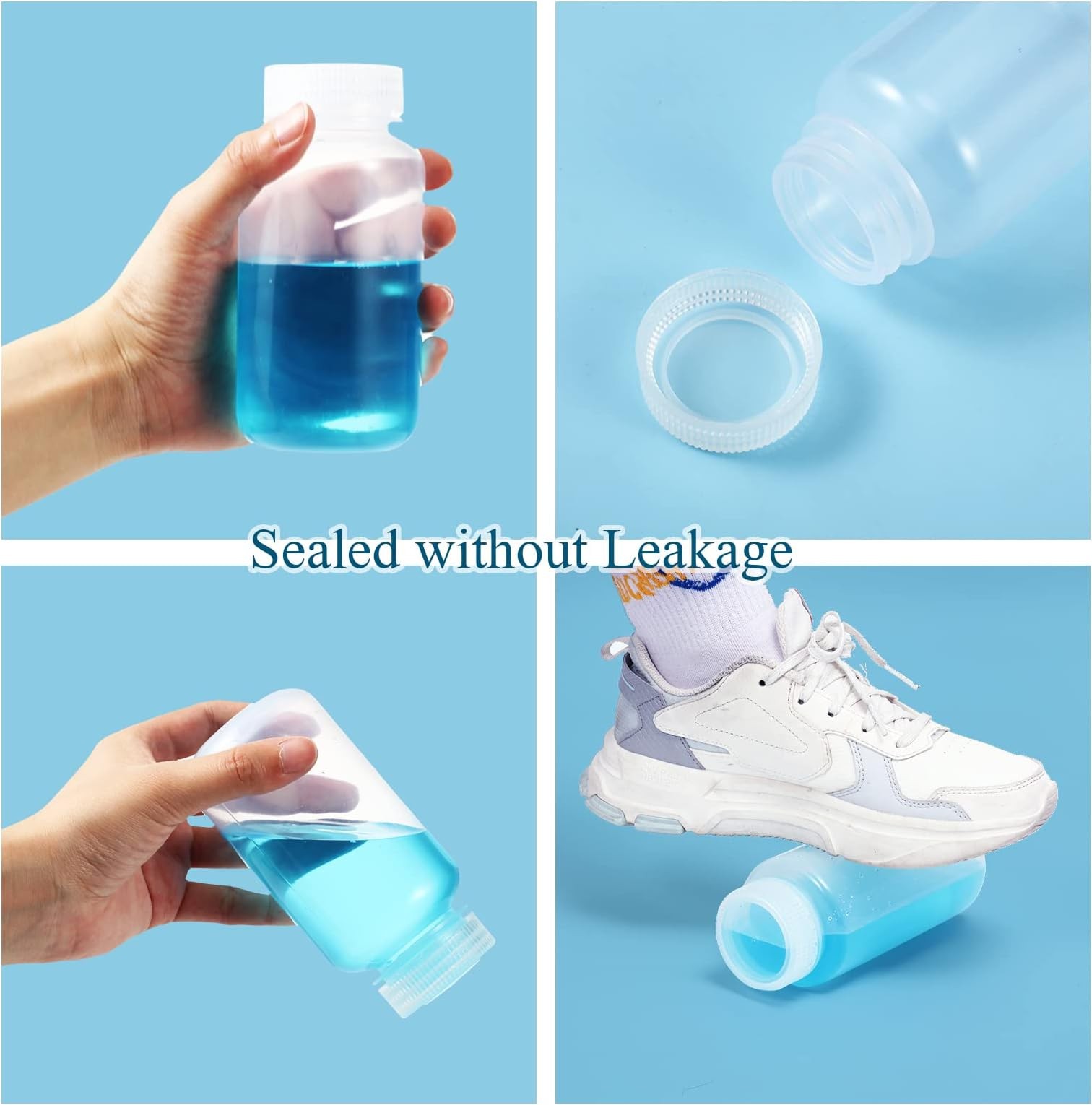 Tatuo 24 Pcs 8 oz 250 ml Polypropylene Reagent Bottle Plastic Sample Bottles …