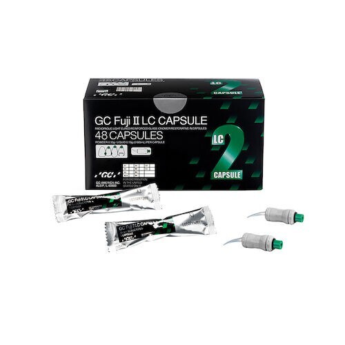 Fuji II LC Capsules, GC #000139 Light Cure Glass Ionomer Restorative A2 50/Pk.