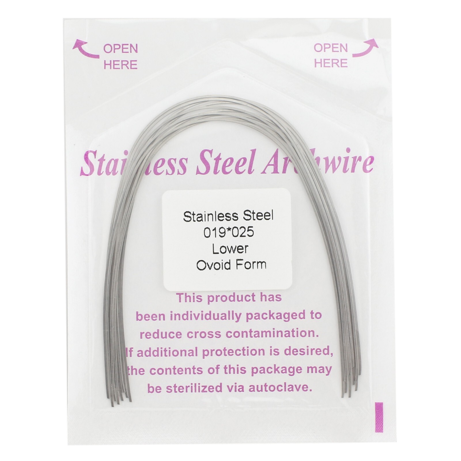 Dental Orthodontic Arch Wire Rectangular Ovoid Stainless Steel 16×16 17×25 18×25