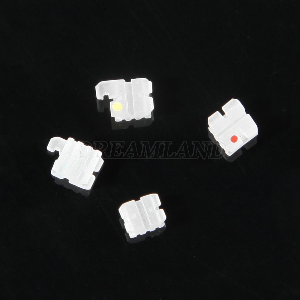 20pcs/Pack Dental Ceramic Braces Bracket 5*5 hooks 3 4 5 Orthodontic MBT.022 A!