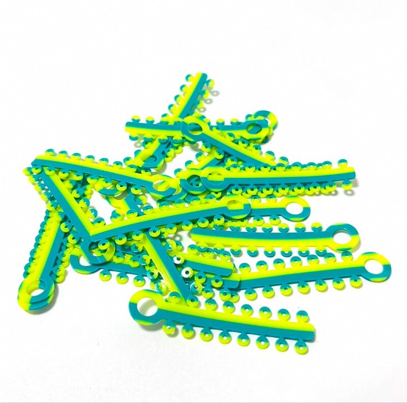 1Box/320pcs Dental Ligature Ties Orthodontic Elastic Rubber Bands Mix Colors