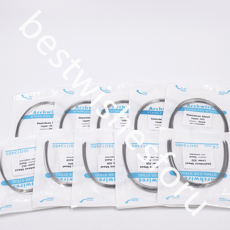 Dental Ortho Stainless Steel Round Ovoid Arch Wire Upper Lower 012 14 16 18 020