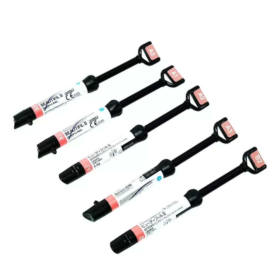 PACK OF 5 Shofu Japan Beautiful-II 4.5g Dental Composite Syringe